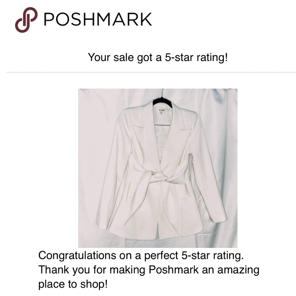Good American White Blazer with Belted Waist - Picture 6 of 6